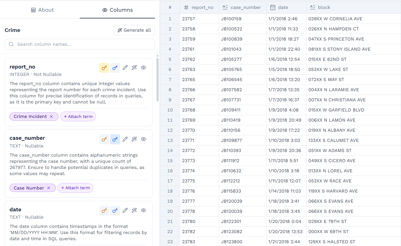 Dataset metadata